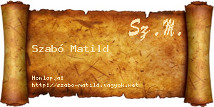 Szabó Matild névjegykártya